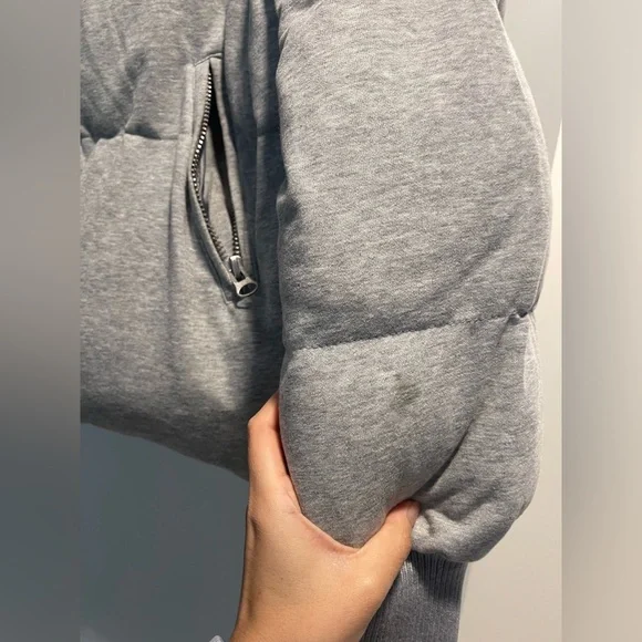 edikted jersey gray puffer jacket - Picture 7 of 7